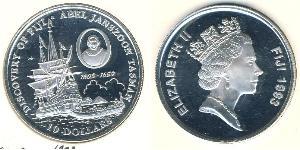 10 Доллар Фиджи Серебро 