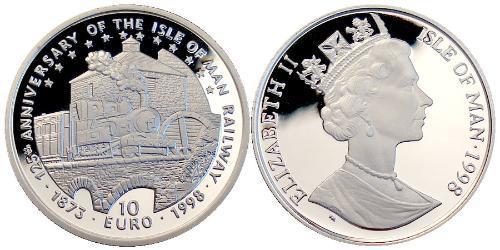 10 Евро Остров Мэн Платина Елизавета II (1926-2022)