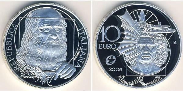 10 Евро Италия Серебро 
