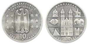 10 Евро Федеративная Республика Германия (1990 - ) Серебро 