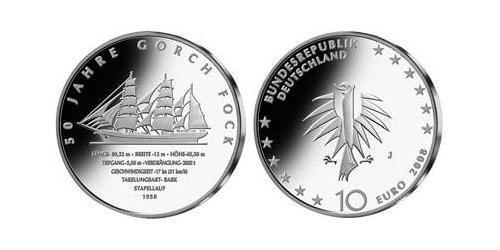 10 Евро Федеративная Республика Германия (1990 - ) Серебро 