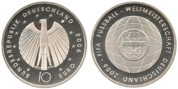 10 Евро Федеративная Республика Германия (1990 - ) Серебро 