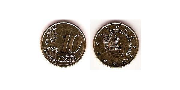 10 Евроцент Кипр (1960 - ) Алюминий/Цинк/Олово/Медь 