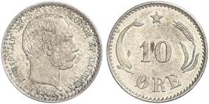 10 Ере Данія  Крістіан IX король Данії (1818-1906)