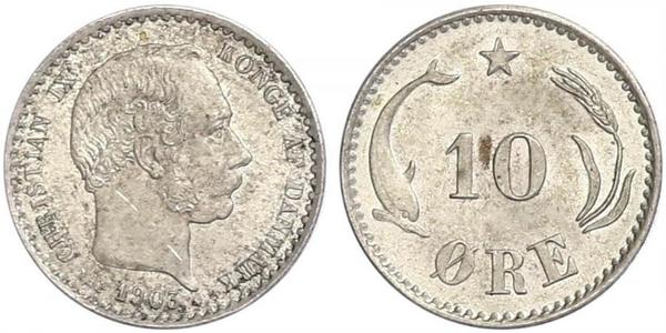 10 Ере Данія  Крістіан IX король Данії (1818-1906)