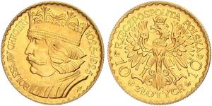 10 Злотий Польська республіка (1918 - 1939) Золото 