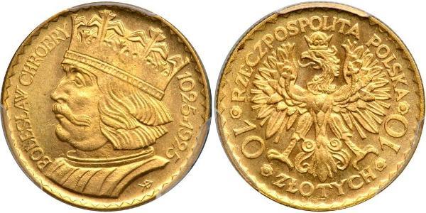 10 Злотий Польська республіка (1918 - 1939) Золото 