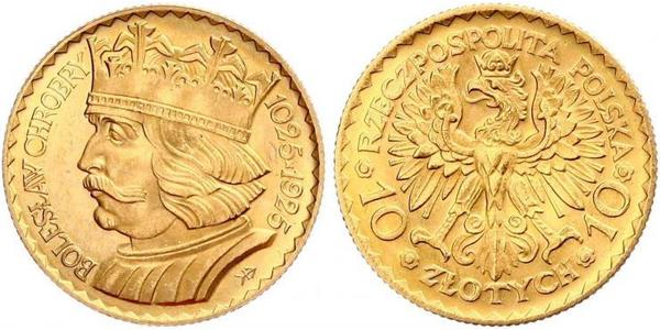 10 Злотий Польська республіка (1918 - 1939) Золото 