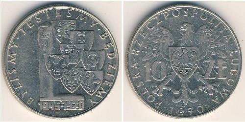 10 Злотий Польська Народна Республіка (1952-1990) Нікель/Мідь 