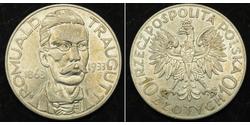 10 Злотий Польська республіка (1918 - 1939) Срібло Ромуальд Траугутт
