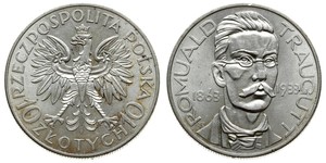10 Злотий Польська республіка (1918 - 1939) Срібло Ромуальд Траугутт