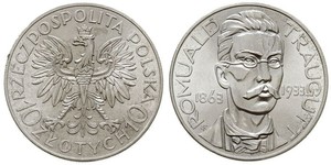 10 Злотий Польська республіка (1918 - 1939) Срібло Ромуальд Траугутт