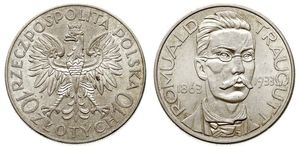 10 Злотий Польська республіка (1918 - 1939) Срібло Ромуальд Траугутт