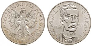 10 Злотий Польська республіка (1918 - 1939) Срібло Ромуальд Траугутт