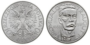 10 Злотий Польська республіка (1918 - 1939) Срібло Ромуальд Траугутт