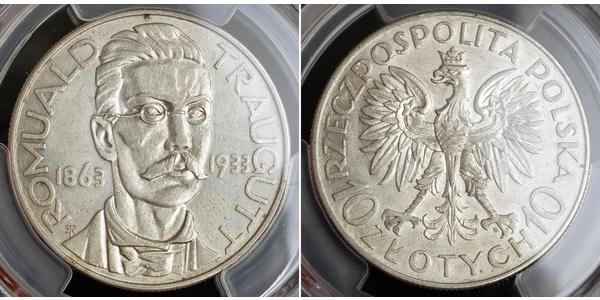10 Злотий Польська республіка (1918 - 1939) Срібло Ромуальд Траугутт