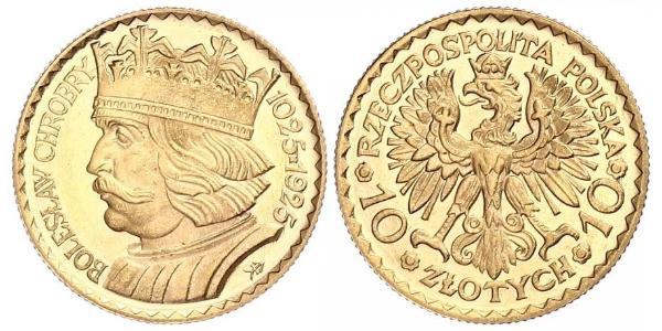 10 Злотый Польская Республика (1918 - 1939) Золото 