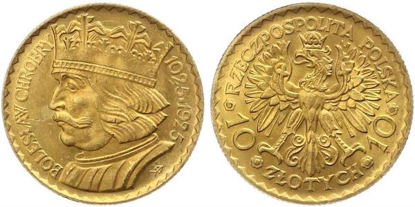 10 Злотый Польская Республика (1918 - 1939) Золото 
