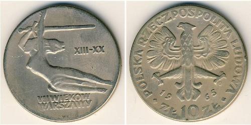 10 Злотый Польская Народная Республика (1952-1990) Никель/Медь 