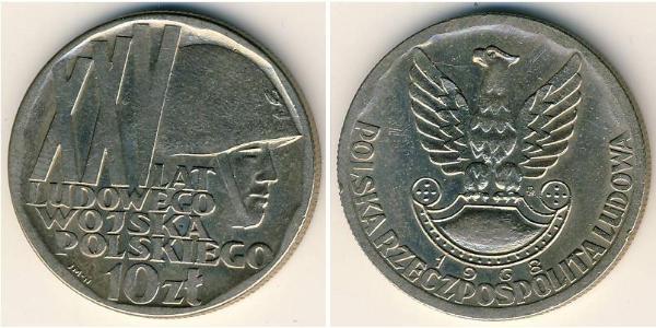 10 Злотый Польская Народная Республика (1952-1990) Никель/Медь 