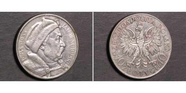 10 Злотый Польша / Польская Республика (1918 - 1939) Серебро Ян III Собеский (1629-1696)