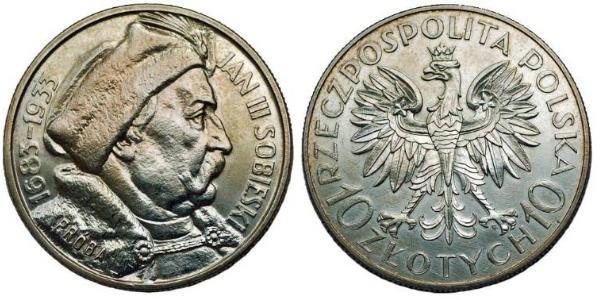10 Злотый Польша / Польская Республика (1918 - 1939) Серебро Ян III Собеский (1629-1696)