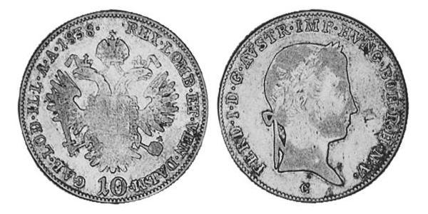 10 Крейцер Австрийская империя (1804-1867) Серебро 