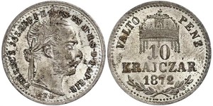10 Крейцер Австро-Угорщина (1867-1918) Срібло Франц Иосиф I (1830 - 1916)