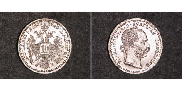 10 Крейцер Австро-Угорщина (1867-1918) Срібло Франц Иосиф I (1830 - 1916)
