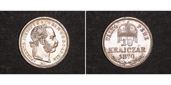 10 Крейцер Австро-Угорщина (1867-1918) Срібло Франц Иосиф I (1830 - 1916)