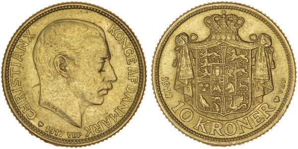 10 Крона Данія Золото Christian X of Denmark (1870 - 1947)