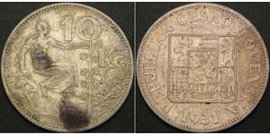 10 Крона Чехословакія (1918-1992) Срібло 