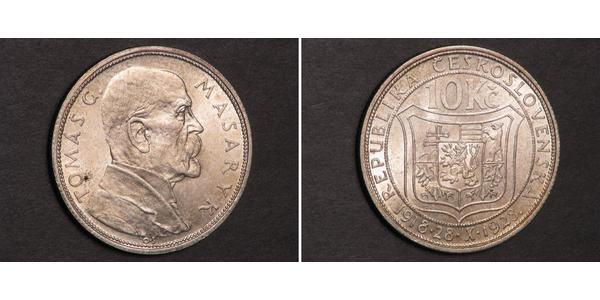 10 Крона Чехословакія (1918-1992) Срібло 