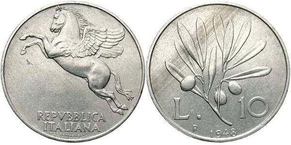 10 Лира Италия Алюминий 
