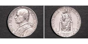 10 Лира Ватикан (1926-) Серебро Pope Pius XI (1857 - 1939)