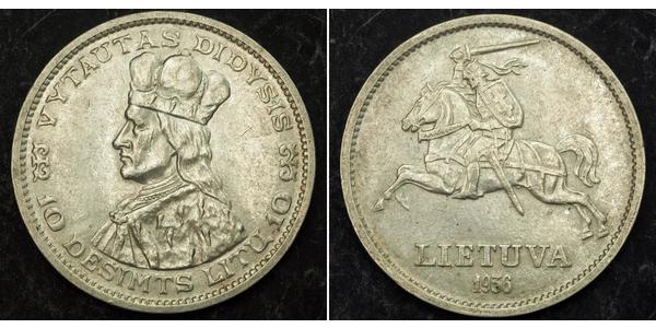 10 Лит Литва (1991 - ) Серебро Витовт
