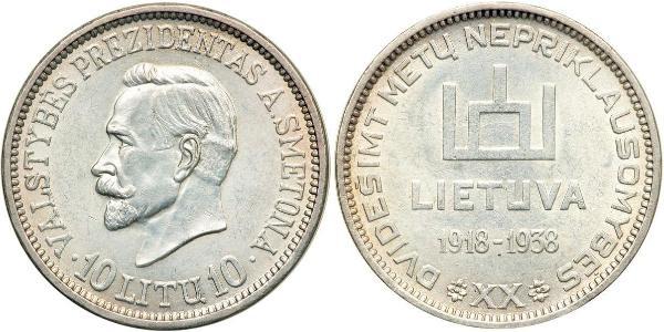 10 Лит Литва (1991 - ) Серебро 