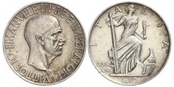 10 Lira Kingdom of Italy (1861-1946) Argent Vittorio Emanuele III (1869 - 1947)