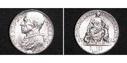 10 Lira Vatican (1926-) Argent Pie XII (1876 - 1958)