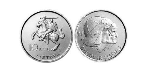 10 Літ Литва (1991 - ) Нікель/Мідь 