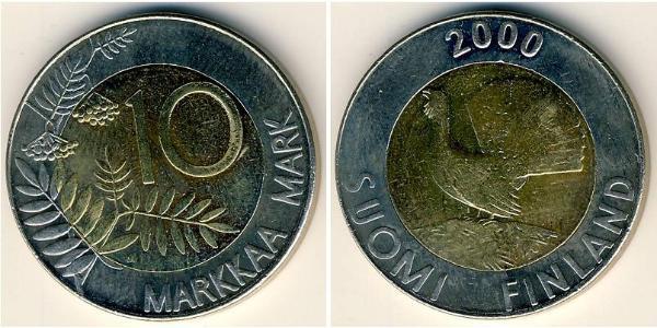 10 Марка Фінляндія (1917 - ) Біметал 