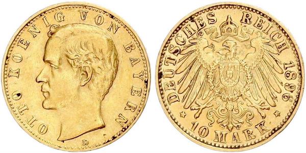 10 Марка Баварія Золото Otto of Bavaria (1848 – 1916)