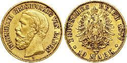 10 Марка Велике герцогство Баден (1806-1918) Золото Frederick I, Grand Duke of Baden (1826 - 1907)