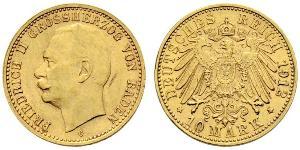10 Марка Велике герцогство Баден (1806-1918) Золото Frederick II, Grand Duke of Baden (1857 - 1928)