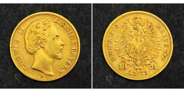 10 Марка Королевство Бавария (1806 - 1918) Золото Людвиг I (король Баварии)(1786 – 1868)