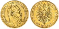 10 Марка Королевство Вюртемберг (1806-1918) Золото Карл I (король Вюртемберга)