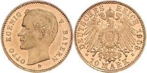 10 Марка Королівство Баварія (1806 - 1918) Золото Otto of Bavaria (1848 – 1916)