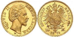 10 Марка Королівство Баварія (1806 - 1918) Золото Людвиг I (король Баварії)(1786 – 1868)