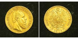 10 Марка Королівство Вюртемберг Золото Charles I of Württemberg