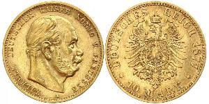 10 Марка Королівство Пруссія (1701-1918) Золото Wilhelm I, German Emperor (1797-1888)